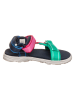 Jack Wolfskin Trekkingsandalen "Seven Seas" in Grün/ Pink/ Dunkelblau
