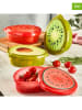 Violeta Home 5-delige set: voorraadcontainers rood/groen - 800 ml