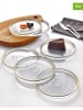 Violeta Home 6er-Set: Dessertteller in Transparent/ Gold - Ø 16 cm 