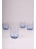 Violeta Home 4-delige set: glazen blauw - 570 ml