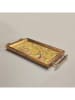 Violeta Home Dienblad mosterdgeel/lichtroze/lichtbruin - (L)34 x (B)18 cm