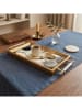Violeta Home Tablett in Beige/ Grau/ Hellbraun - (L)34 x (B)18 cm