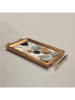 Violeta Home Tablett in Beige/ Grau/ Hellbraun - (L)34 x (B)18 cm
