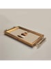 Violeta Home Tablett in Beige/ Hellbraun - (L)34 x (B)18 cm