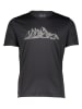 Jack Wolfskin Koszulka funkcyjna "Peak Graphic" w kolorze czarnym
