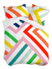 Happy Friday Hoeslaken "Happy stripes" meerkleurig