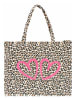 Zwillingsherz Shopper bag w kolorze beżowym
