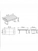 Scandinavia Concept Armleuningtafel wit/zwart - (B)32 x (H)10 x (D)32 cm