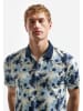 No Excess Poloshirt in Creme/ Hellblau/ Dunkelblau