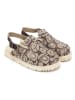 Goby Leren clogs grijs
