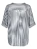 Fresh Made Bluse in Dunkelblau/ Weiß