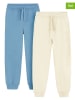COOL CLUB 2er-Set: Sweathosen in Creme/ Hellblau