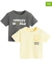 COOL CLUB 2er-Set: Shirts in Anthrazit/ Gelb