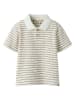 Lil Atelier Poloshirt "Haldur" in Weiß/ Beige/ Braun