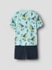 name it 2-delige outfit "Flaz" turquoise/donkerblauw