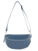 Zwillingsherz Skórzana saszetka "Crossbody" w kolorze niebieskim - 23 x 14 cm