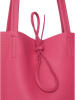 Zwillingsherz Skórzany shopper bag w kolorze różowym - 40 x 45 cm