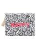 Zwillingsherz Cosmeticatas "Happy" grijs - (B)24 x (H)18 cm