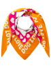 Zwillingsherz Dreieckstuch "Dog Love" in Orange/ Pink/ Weiß - (L)138 x (B)68 cm