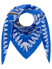 Zwillingsherz Dreieckstuch "Letters" in Blau - (L)138 x (B)68 cm
