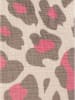 Zwillingsherz Driehoekige sjaal "Leo Allover" grijs/roze - (L)200 x (B)95 cm