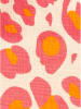 Zwillingsherz Driehoekige sjaal "Leo Allover" oranje/roze - (L)200 x (B)95 cm
