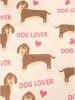 Zwillingsherz Dreieckstuch "Dog Lover" in Beige/ Hellbraun - (L)200 x (B)95 cm