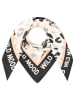 Zwillingsherz Dreieckstuch "Wild Mood" in Weiß/ Schwarz/ Beige - (L)138 x (B)68 cm
