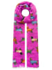 Zwillingsherz Schal "Dackel" in Lila - (L)180 x (B)100 cm