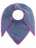 Zwillingsherz Driehoekige sjaal "Uni Fringe" blauw - (L)180 x (B)66 cm
