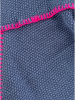 Zwillingsherz Driehoekige sjaal "Uni Fringe" blauw - (L)180 x (B)66 cm