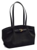 La Manufacture Royale Leder-Schultertasche "Maui" in Schwarz - (B)38 x (H)22 x (T)16 cm