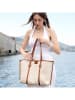 La Manufacture Royale Shopper "Vanuatu" in Beige/ Hellbraun - (B)44 x (H)29 x (T)14 cm