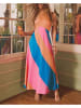 Milan Kiss Kleid in Orange/ Blau