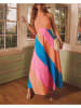 Milan Kiss Kleid in Orange/ Blau