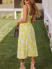 Milan Kiss Kleid in Gelb/ Creme