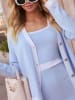 Milan Kiss Vest lichtblauw/wit