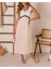 Milan Kiss Jurk beige/wit