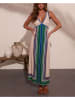 Milan Kiss Jurk beige/blauw