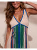Milan Kiss Jurk beige/blauw