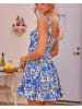 Milan Kiss Kleid in Blau/ Weiß