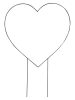 POSIWIO Rankhilfe ''Herz'' in Schwarz - (L)80 x (B)56 cm