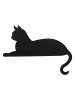 POSIWIO Wanddeko ''Katze'' in Schwarz - (B)35 x (H)26 x (T)3,5 cm