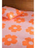 Jotex Spannbettlaken "Werner" in Rosa/ Orange