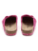billowy Leder-Clogs in Pink