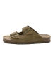 billowy Leren slippers kaki