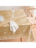 mint Deco Tafellaken "Floral Galia" mosterdgeel/wit