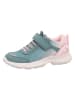 superfit Leren sneakers "Rush" lichtroze/groen