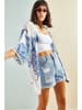 Bianco Lucci Kimono wit/donkerblauw