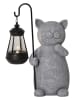 STAR Trading LED-Solar-Dekoration "Smilla" in Grau - (B)22 x (H)29,5 x (T)13 cm - Ø 0,00